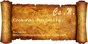 Csokonai Maximilla névjegykártya